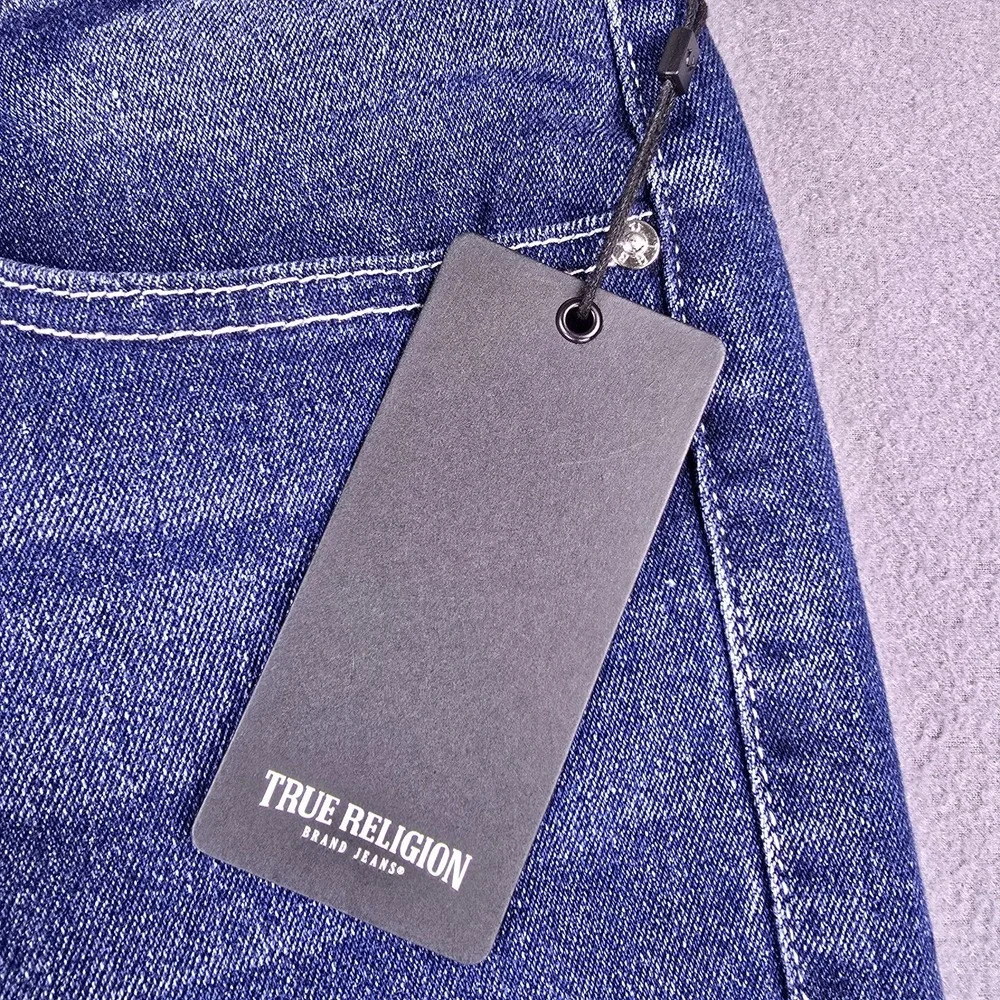 True Religion Ricky Jeans Flap Pocket Men 33 Relaxed Straight Pants Medium Flake